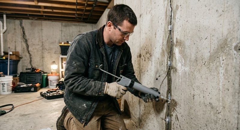 Basement Crack Repair in East Providence, RI