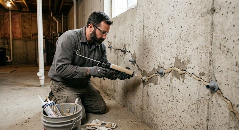 Cracked Foundation Repair in Bristol, RI
