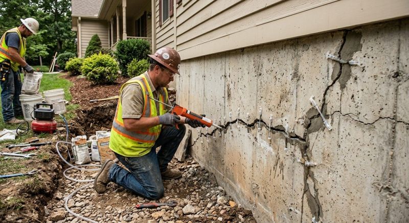 Cracked Foundation Repair in Chepachet, RI