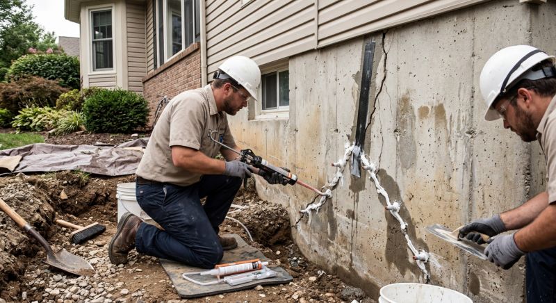 Cracked Foundation Repair in Millis, MA