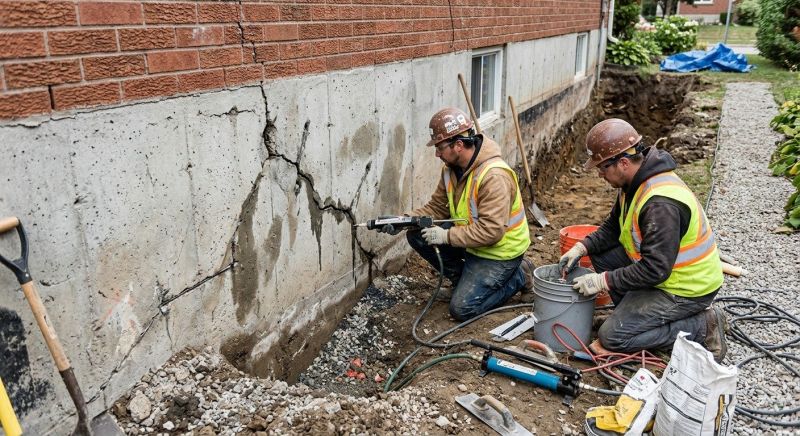 Cracked Foundation Repair in Pascoag, RI