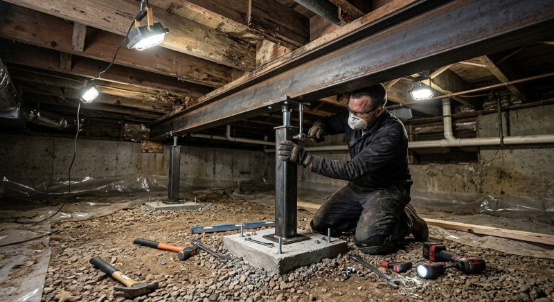 Crawlspace Foundation Repair in Plainville, MA