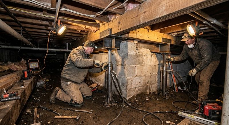 Crawlspace Foundation Repair in Walpole, MA