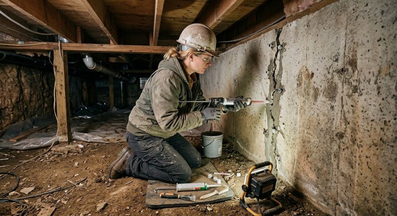 Crawlspace Foundation Repair in West Greenwich, RI
