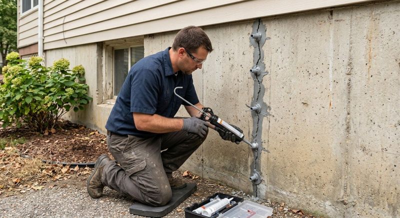 Foundation Crack Sealing in East Providence, RI