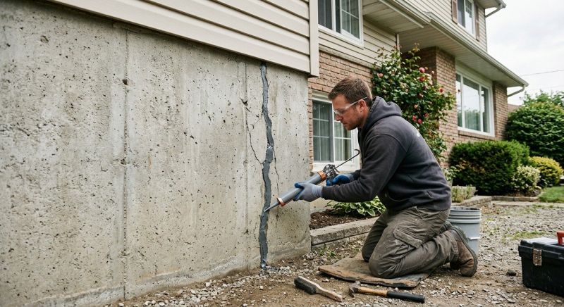 Foundation Crack Sealing in East Providence, RI