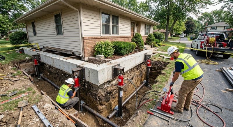 Foundation Jacking in Bellingham, MA