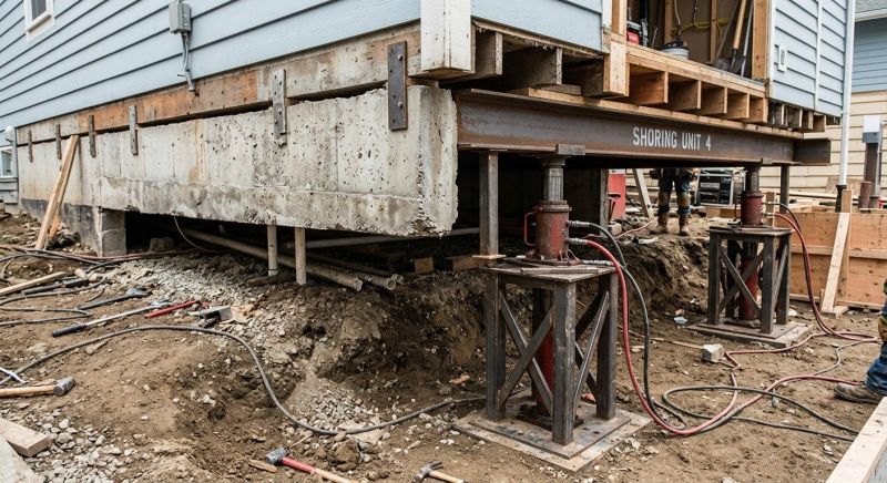 Foundation Jacking in Norton, MA