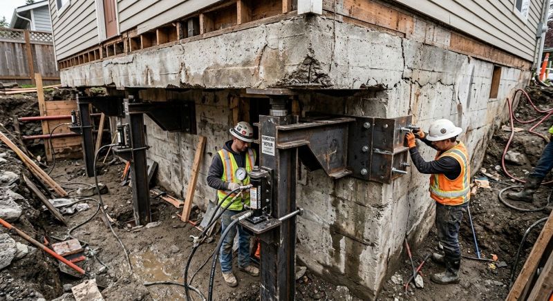 Foundation Lifting in Norton, MA