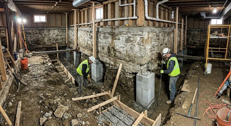 Foundation Underpinning in East Providence, RI