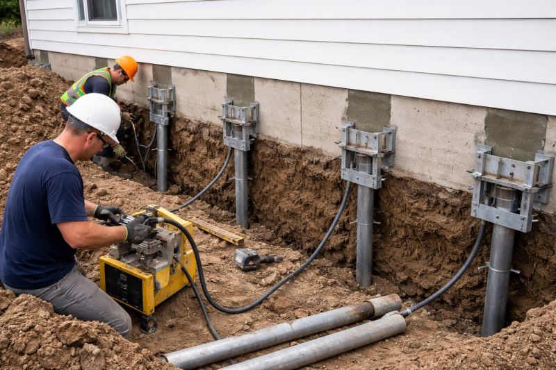 Helical Piers Installation in East Providence, RI
