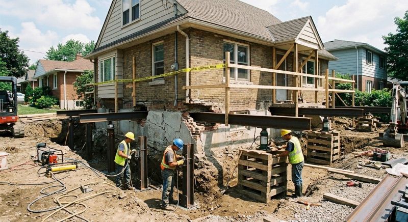 House Foundation Repair in Foxboro, MA