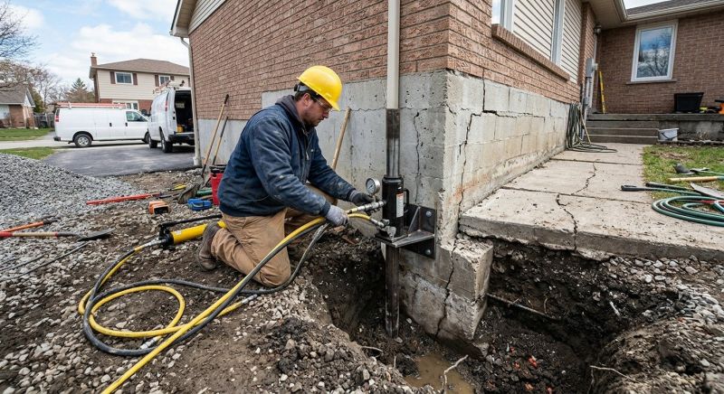 Sinking Foundation Repair in Blackstone, MA