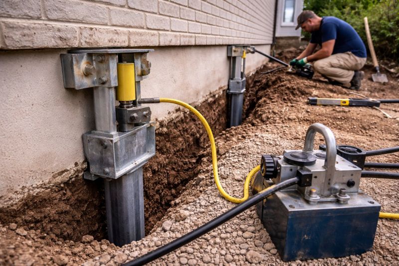 Sinking Foundation Repair in East Greenwich, RI