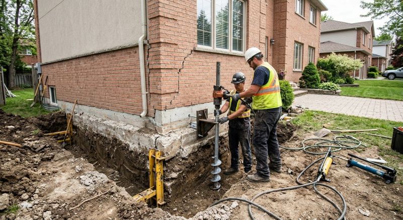 Sinking Foundation Repair in East Walpole, MA