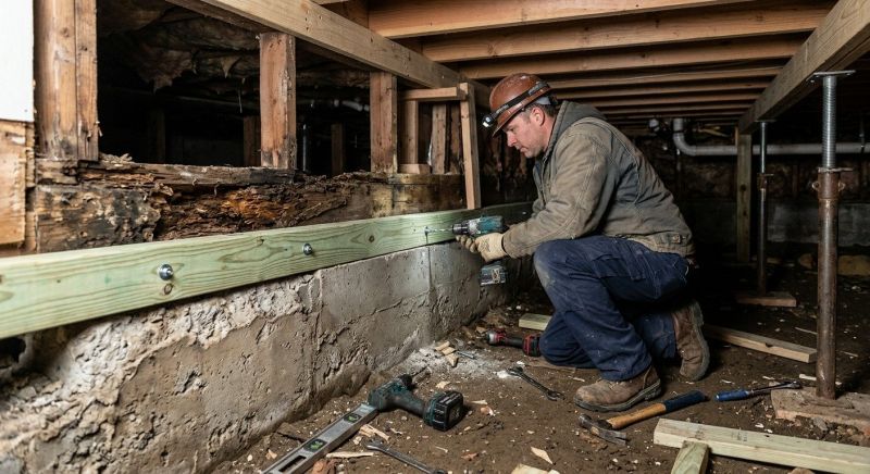 Sinking Foundation Repair in Sharon, MA
